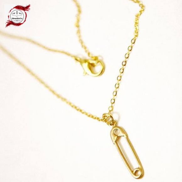 Safety Pin Necklace/bracelet/anklet, Handmade OOAK - Picture 3 of 5
